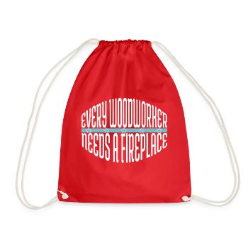 Carpenter Hoodies and Sweatshirts Woodworker Mason - Drawstring Bag - red - Front