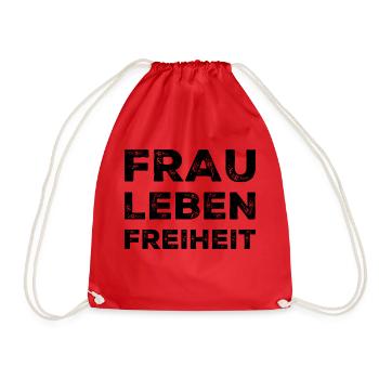 Frau Leben Freiheit Iran - Turnbeutel - Rot - Vorne