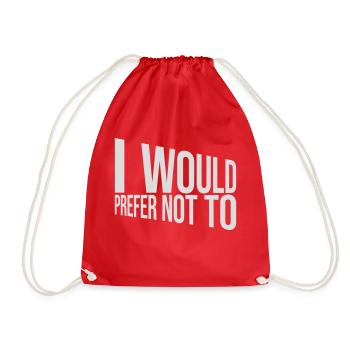 Je préfère ne pas - Sac de sport léger - rouge - Devant