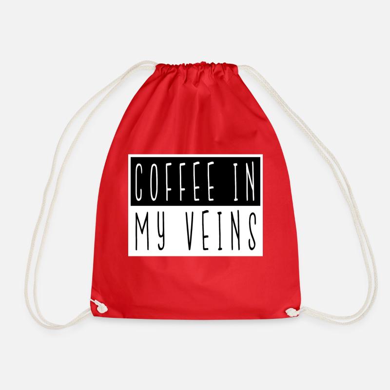 statement caffeine funny quote coffee lover - Turnbeutel - Rot