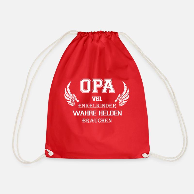 Opa Held - Turnbeutel - Rot