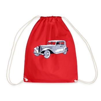 Voiture ancienne de collection - Sac de sport léger - rouge - Devant
