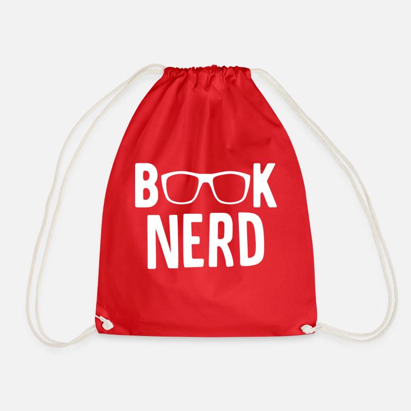 Buch Nerd - Turnbeutel - Rot