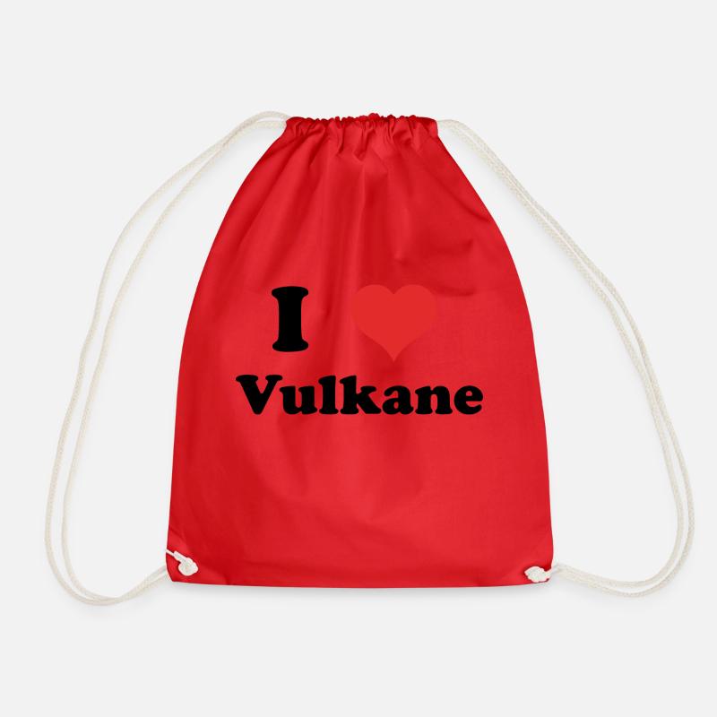 i love Vulkane - Turnbeutel - Rot