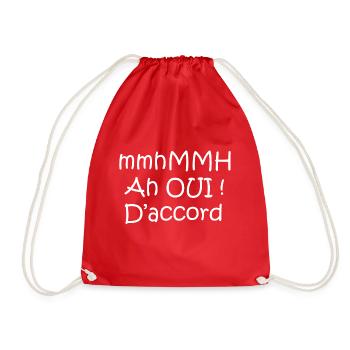 ah oui d accord blanc - Sac de sport léger - rouge - Devant