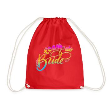 Braut Braut Hochzeit Junggesellenabschied Brautjungfernabschied - Turnbeutel - Rot - Vorne