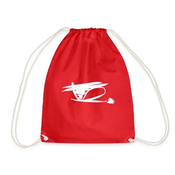Snow-white abstractness - Drawstring Bag - red - Front