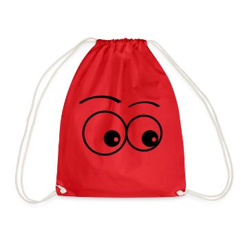 yeux - Sac de sport léger - rouge - Devant