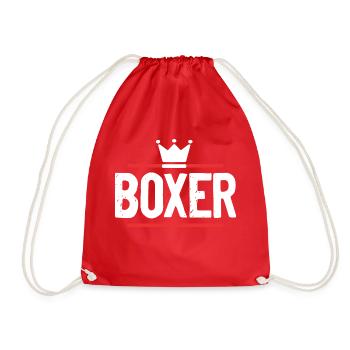 Boxer Boxen Sport - Turnbeutel - Rot - Vorne