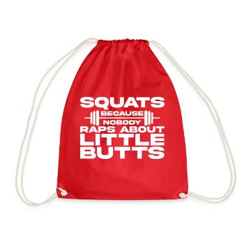 Squats Parce que personne ne rappe sur les petites fesses 2 - Sac de sport léger - rouge - Devant