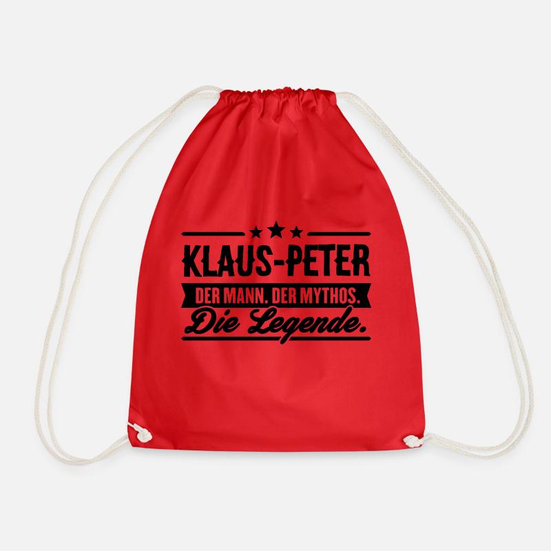 Mann Mythos Legende Klaus-Peter - Turnbeutel - Rot