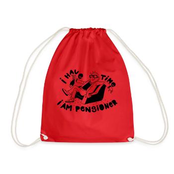 I HAVE TIME I AM PENSIONER - Sac de sport léger - rouge - Devant