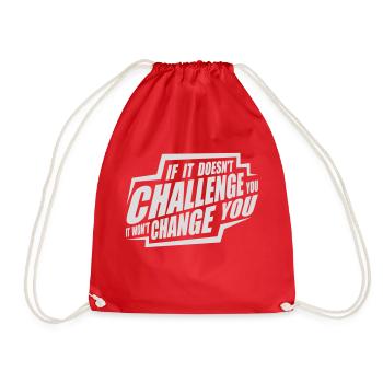 Séance d’entraînement Fitness Motivation Citation - Sac de sport léger - rouge - Devant