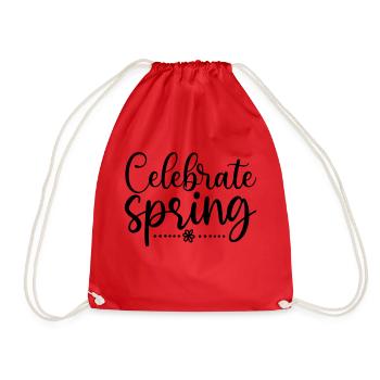 8 celebrate spring - Turnbeutel - Rot - Vorne