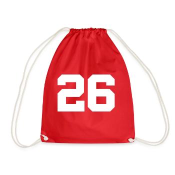 26 - Drawstring Bag - red - Front