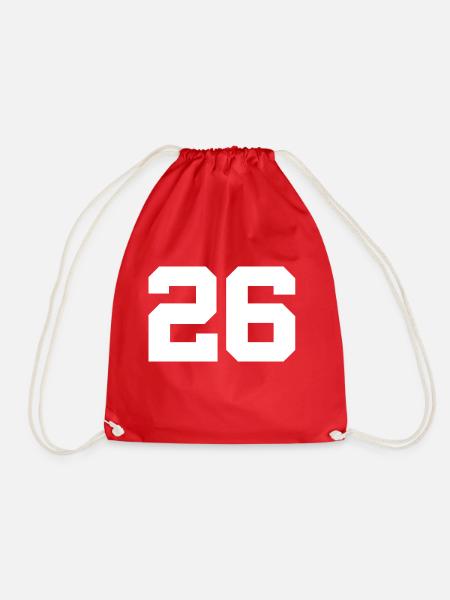 26 - Drawstring Bag - red