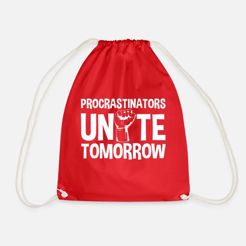 Procrastinateurs, unissez-vous demain 2 - Sac de sport léger - rouge