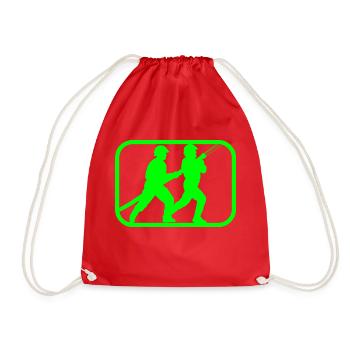 fire brigade - Drawstring Bag - red - Front