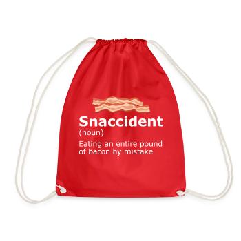 Snaccident manger du bacon BBQ amateur de porc - Sac de sport léger - rouge - Devant