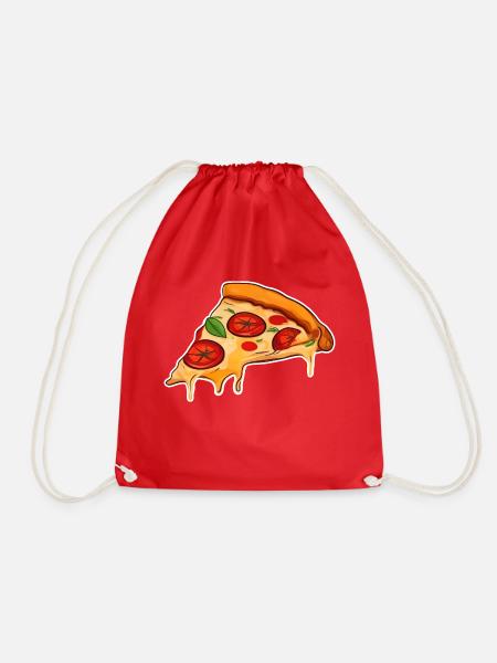 Pizzastück - Turnbeutel - Rot