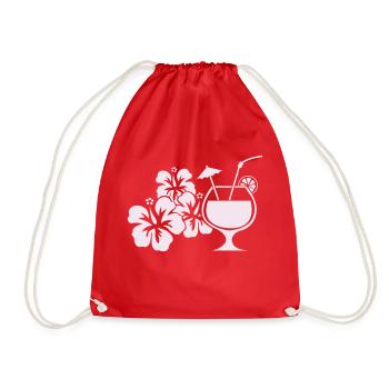 Boisson cocktail à l’hibiscus d’Hawaï - Sac de sport léger - rouge - Devant