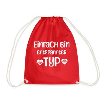Entspannter Typ - Turnbeutel - Rot - Vorne