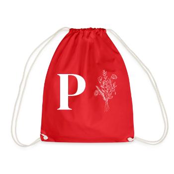 Minimalist flowers - Drawstring Bag - red - Front