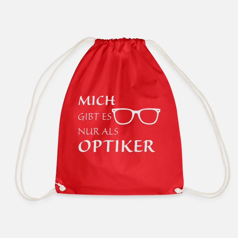 Nur als Optiker - Turnbeutel - Rot