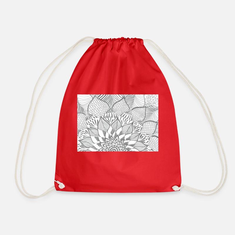 Strong pattern Abstract - Drawstring Bag - red