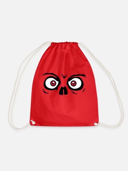 regarder horreur halloween effrayant boese visage tête - Sac de sport léger - rouge