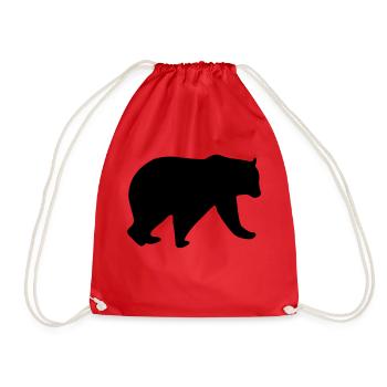bear design - Turnbeutel - Rot - Vorne