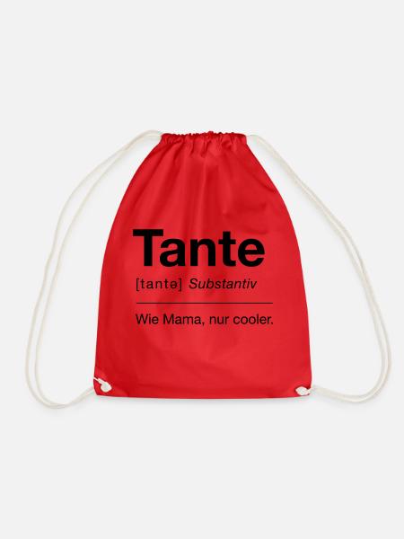 Tante - Turnbeutel - Rot