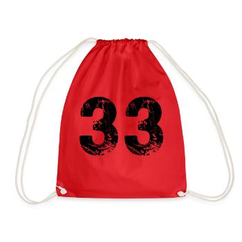 33 - Drawstring Bag - red - Front