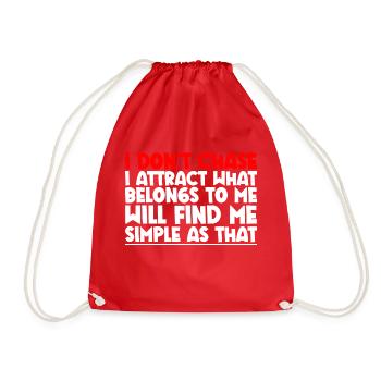 Je ne cours pas après, j’attire ce qui m’appartient - Sac de sport léger - rouge - Devant