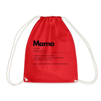 Definition Mama - Turnbeutel - Rot - Vorne