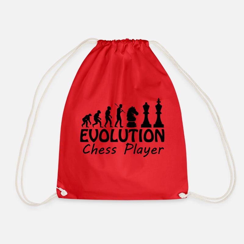 boardgame chess backgammon game night - Turnbeutel - Rot