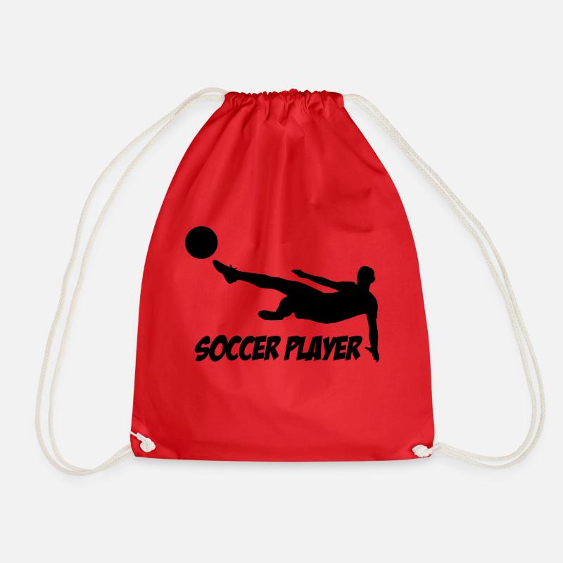 Soccer Player, - Turnbeutel - Rot
