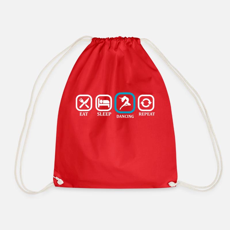 Dancing Dance Music - Drawstring Bag - red