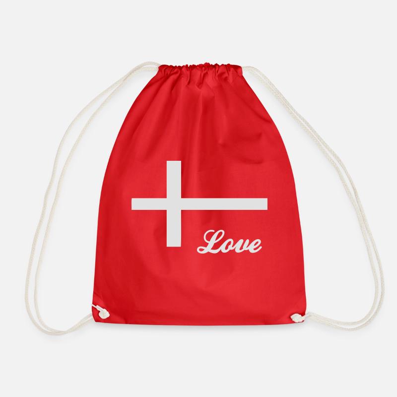 Love Denmark Danmark Daenemark - Turnbeutel - Rot