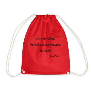Inner Stillness - Drawstring Bag - red - Front