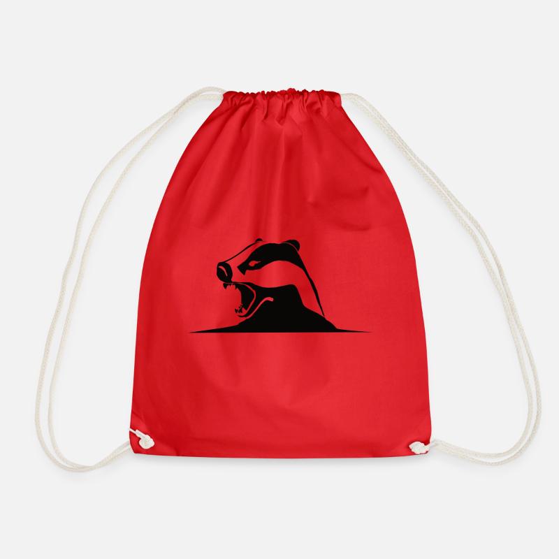 Badger - Drawstring Bag - red