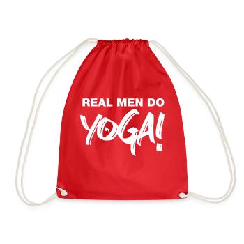 Männer Yoga - Turnbeutel - Rot - Vorne