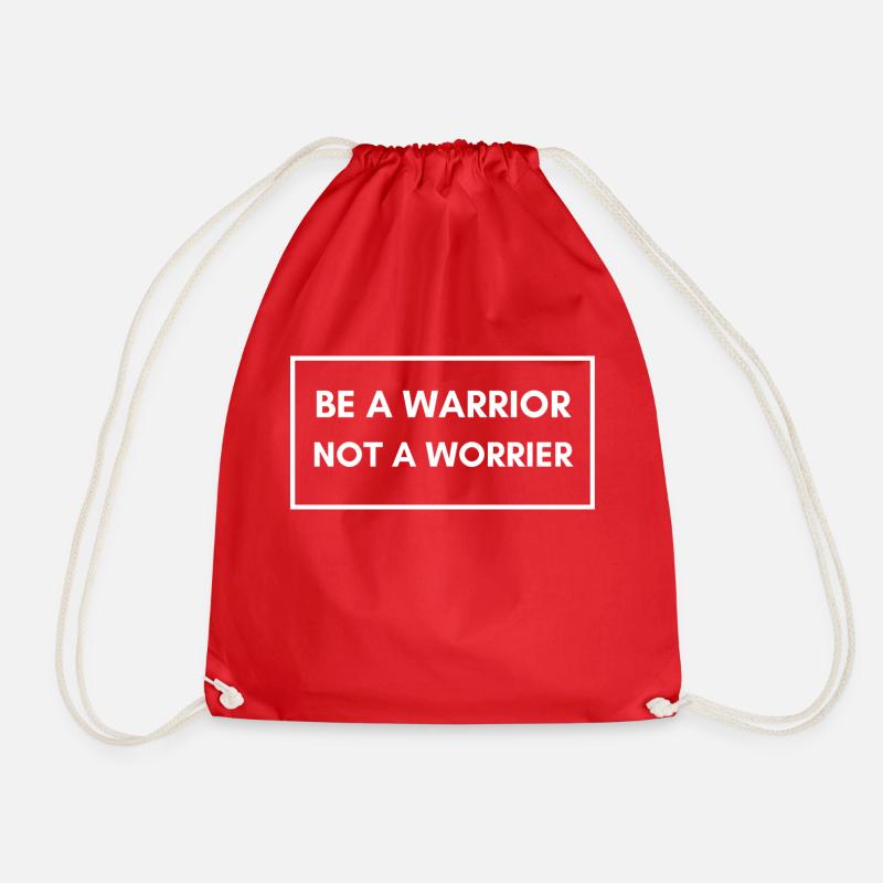 Be a Warrior - Not a Worrier - Turnbeutel - Rot