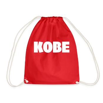 KOBE WHITE - Drawstring Bag - red - Front
