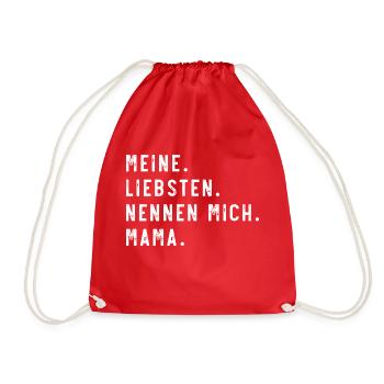 Meine Liebsten Mama - Turnbeutel - Rot - Vorne