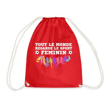 Tout Le Monde Regarde Le Sport Feminin - Sac de sport léger - rouge - Devant