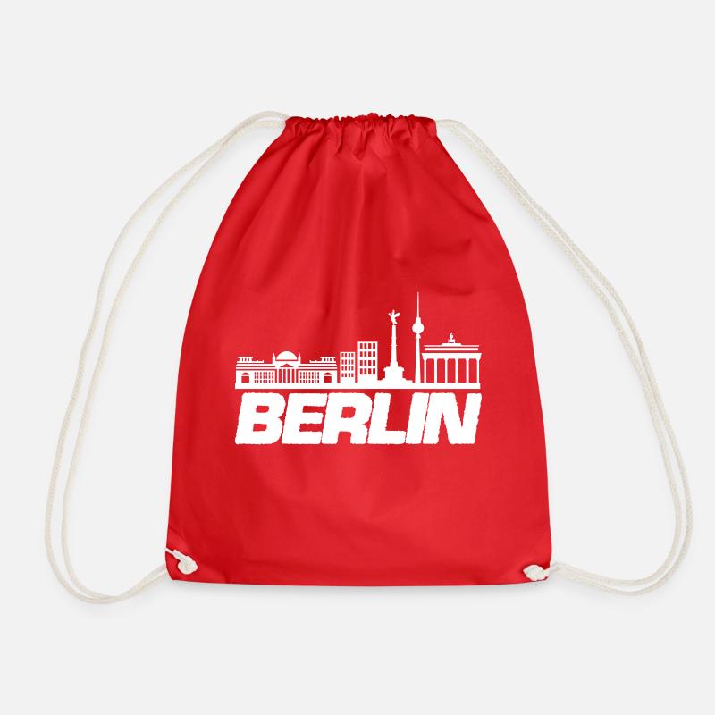 berlin skyline 1 - Turnbeutel - Rot