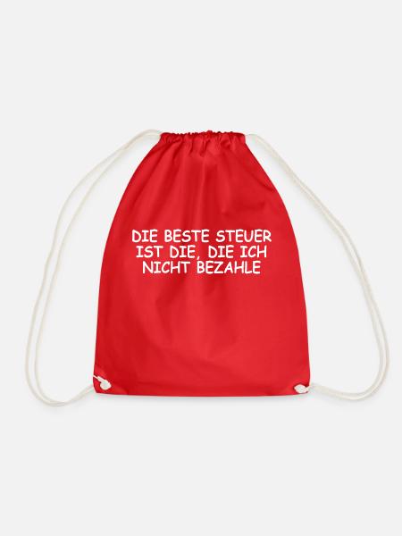 Besten Steuern - Turnbeutel - Rot