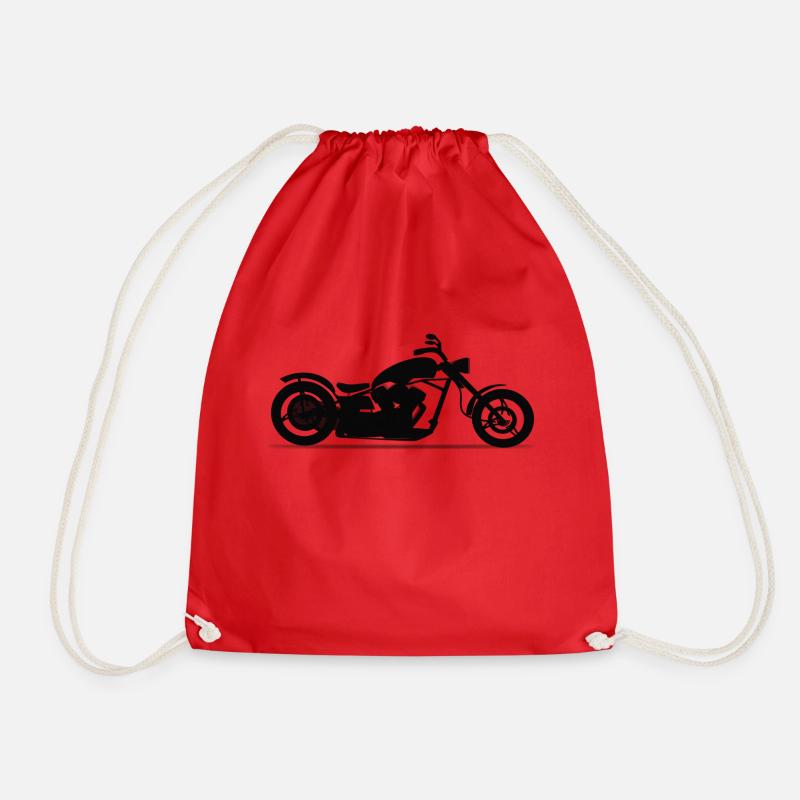Motorrad-Chopper - Turnbeutel - Rot