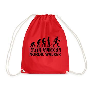 natural_born_nordic_walker__f1 - Turnbeutel - Rot - Vorne